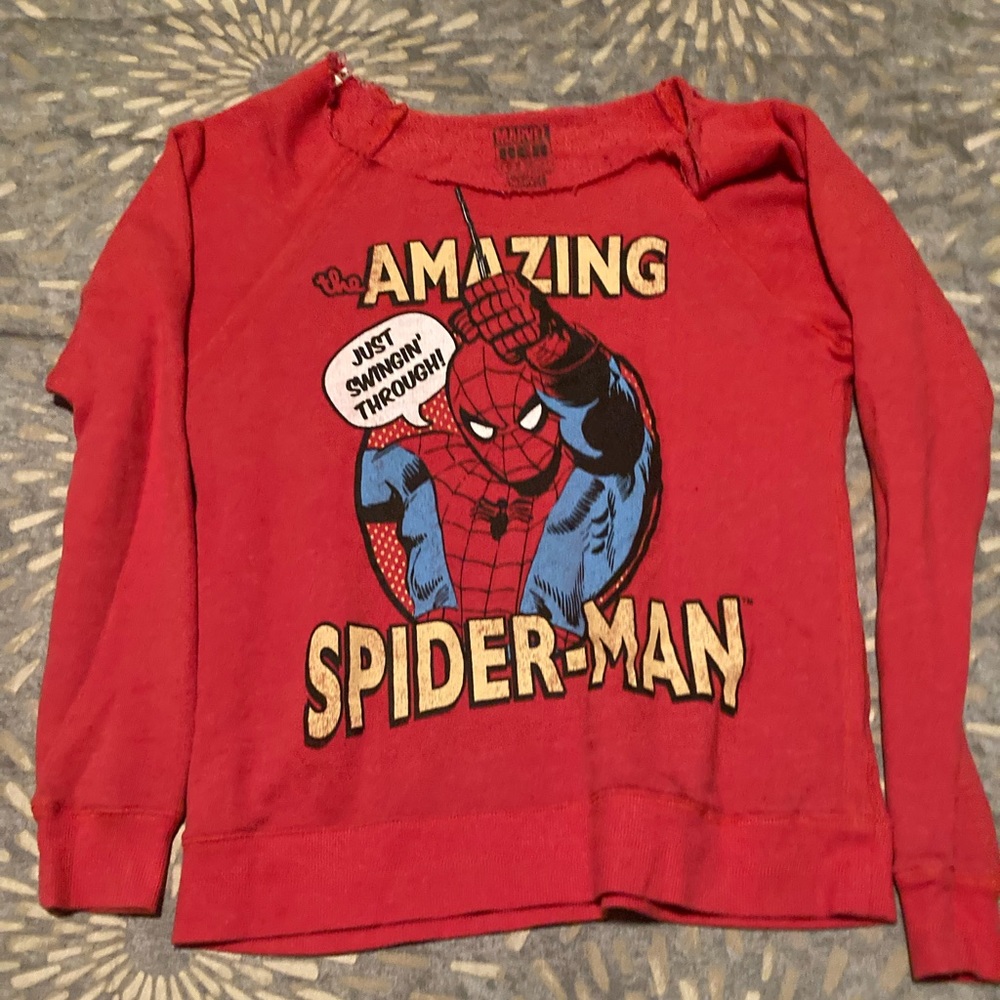 Spider-Man Forever 21 off the shoulder sweater